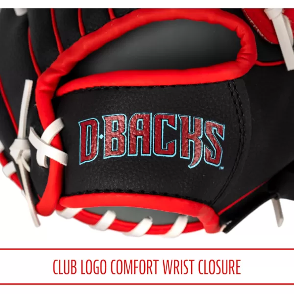 Franklin Sports MLB Youth Teeball Glove and Ball Set  Kids Baseball and Teeball Glove and Ball  Perfect First Kids Glove  95quotArizona Diamondbacks