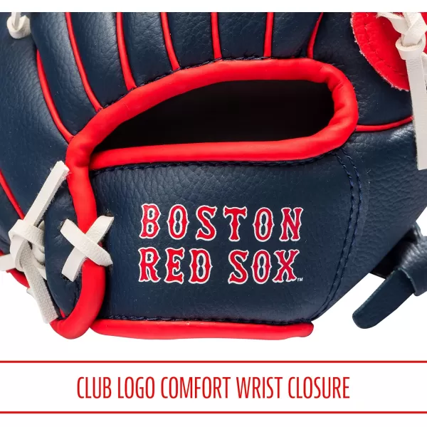 Franklin Sports MLB Youth Teeball Glove and Ball Set  Kids Baseball and Teeball Glove and Ball  Perfect First Kids Glove  95quotBoston Red Sox