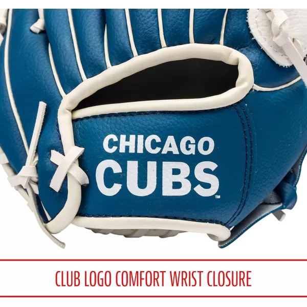 Franklin Sports MLB Youth Teeball Glove and Ball Set  Kids Baseball and Teeball Glove and Ball  Perfect First Kids Glove  95quotChicago Cubs