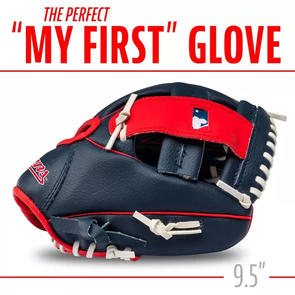 Franklin Sports MLB Youth Teeball Glove and Ball Set  Kids Baseball and Teeball Glove and Ball  Perfect First Kids Glove  95quotCleveland Guardians