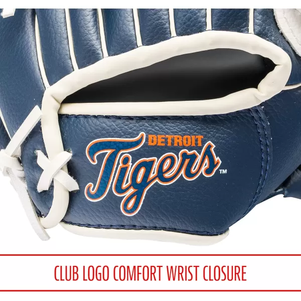 Franklin Sports MLB Youth Teeball Glove and Ball Set  Kids Baseball and Teeball Glove and Ball  Perfect First Kids Glove  95quotDetroit Tigers