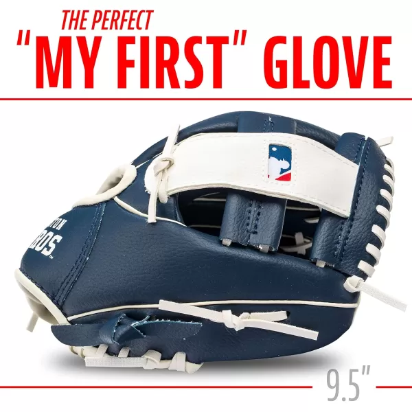 Franklin Sports MLB Youth Teeball Glove and Ball Set  Kids Baseball and Teeball Glove and Ball  Perfect First Kids Glove  95quotHouston Astros