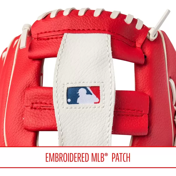 Franklin Sports MLB Youth Teeball Glove and Ball Set  Kids Baseball and Teeball Glove and Ball  Perfect First Kids Glove  95quotLos Angeles Angels