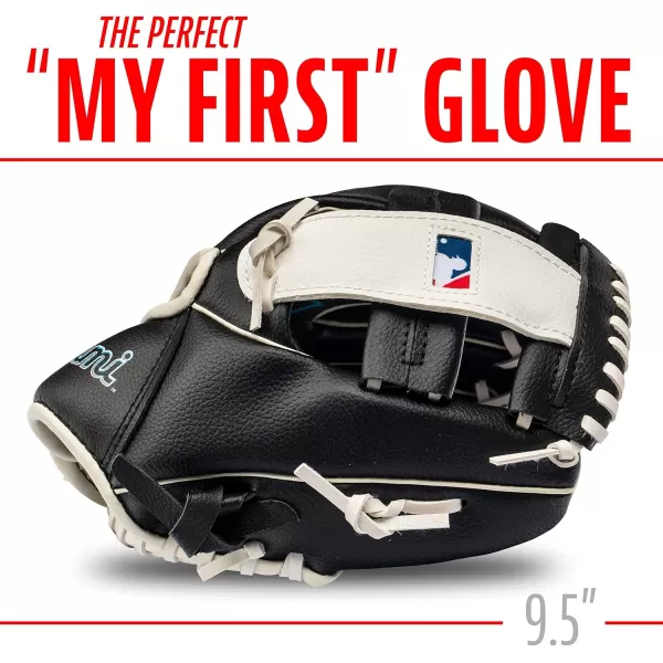 Franklin Sports MLB Youth Teeball Glove and Ball Set  Kids Baseball and Teeball Glove and Ball  Perfect First Kids Glove  95quotMiami Marlins