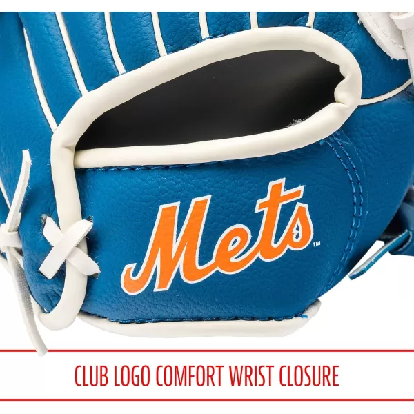 Franklin Sports MLB Youth Teeball Glove and Ball Set  Kids Baseball and Teeball Glove and Ball  Perfect First Kids Glove  95quotNew York Mets