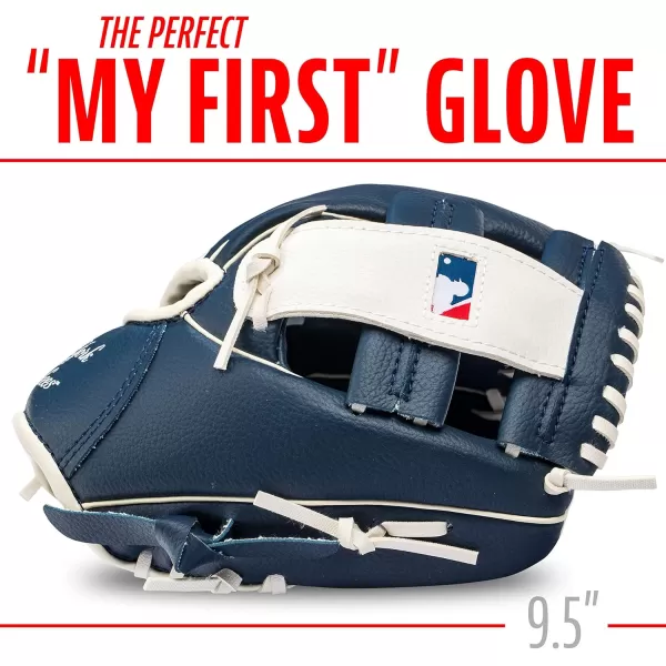 Franklin Sports MLB Youth Teeball Glove and Ball Set  Kids Baseball and Teeball Glove and Ball  Perfect First Kids Glove  95quotNew York Yankees