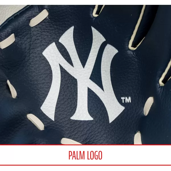 Franklin Sports MLB Youth Teeball Glove and Ball Set  Kids Baseball and Teeball Glove and Ball  Perfect First Kids Glove  95quotNew York Yankees