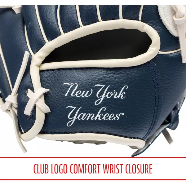 Franklin Sports MLB Youth Teeball Glove and Ball Set  Kids Baseball and Teeball Glove and Ball  Perfect First Kids Glove  95quotNew York Yankees