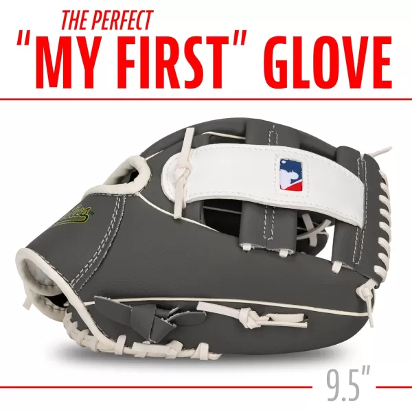 Franklin Sports MLB Youth Teeball Glove and Ball Set  Kids Baseball and Teeball Glove and Ball  Perfect First Kids Glove  95quotOakland Athletics