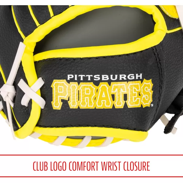 Franklin Sports MLB Youth Teeball Glove and Ball Set  Kids Baseball and Teeball Glove and Ball  Perfect First Kids Glove  95quotPittsburgh Pirates