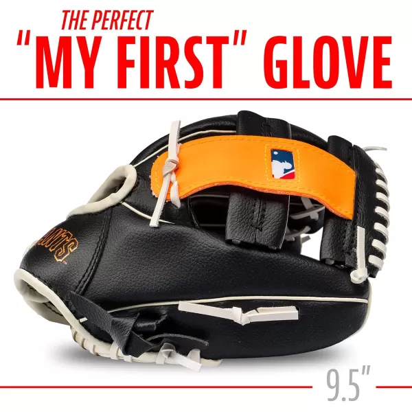 Franklin Sports MLB Youth Teeball Glove and Ball Set  Kids Baseball and Teeball Glove and Ball  Perfect First Kids Glove  95quotSan Francisco Giants
