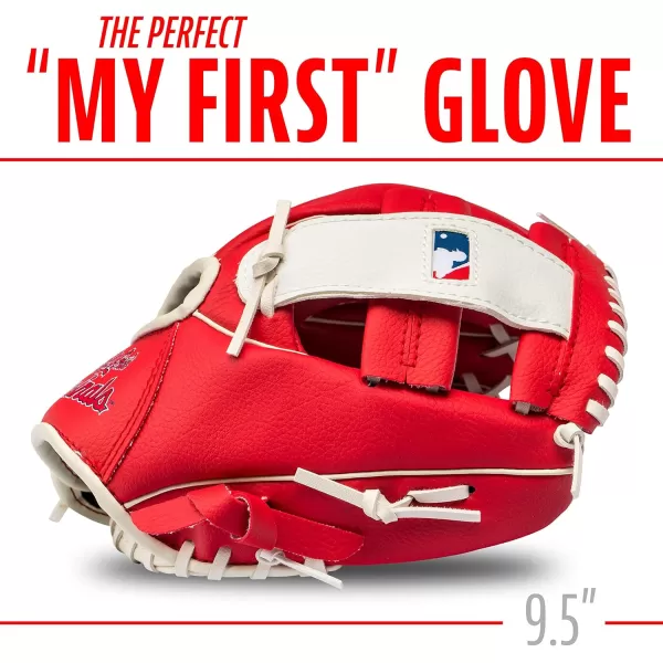 Franklin Sports MLB Youth Teeball Glove and Ball Set  Kids Baseball and Teeball Glove and Ball  Perfect First Kids Glove  95quotSt Louis Cardinals