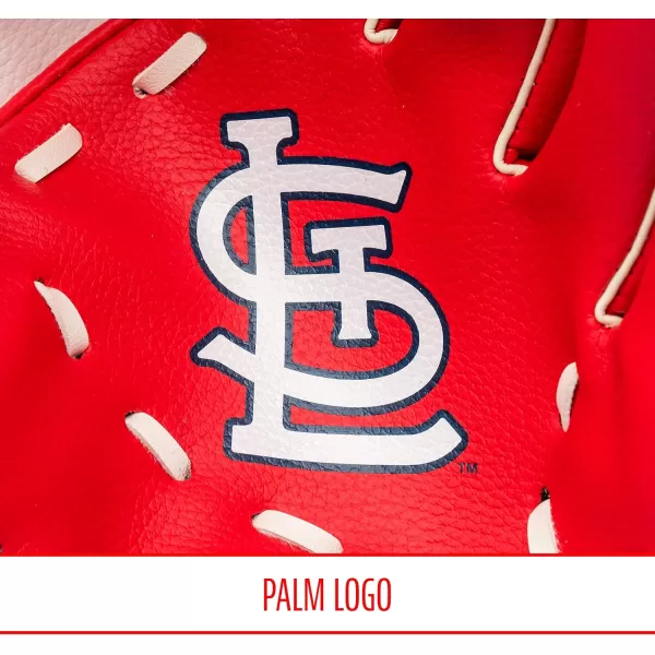 Franklin Sports MLB Youth Teeball Glove and Ball Set  Kids Baseball and Teeball Glove and Ball  Perfect First Kids Glove  95quotSt Louis Cardinals