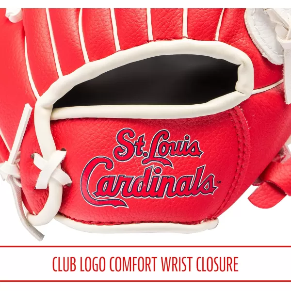 Franklin Sports MLB Youth Teeball Glove and Ball Set  Kids Baseball and Teeball Glove and Ball  Perfect First Kids Glove  95quotSt Louis Cardinals