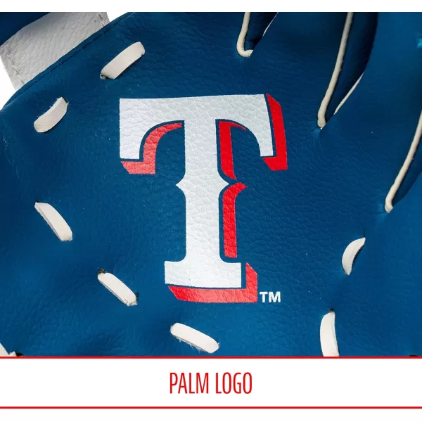 Franklin Sports MLB Youth Teeball Glove and Ball Set  Kids Baseball and Teeball Glove and Ball  Perfect First Kids Glove  95quotTexas Rangers