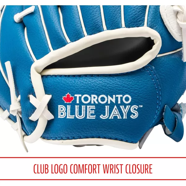 Franklin Sports MLB Youth Teeball Glove and Ball Set  Kids Baseball and Teeball Glove and Ball  Perfect First Kids Glove  95quotToronto Blue Jays