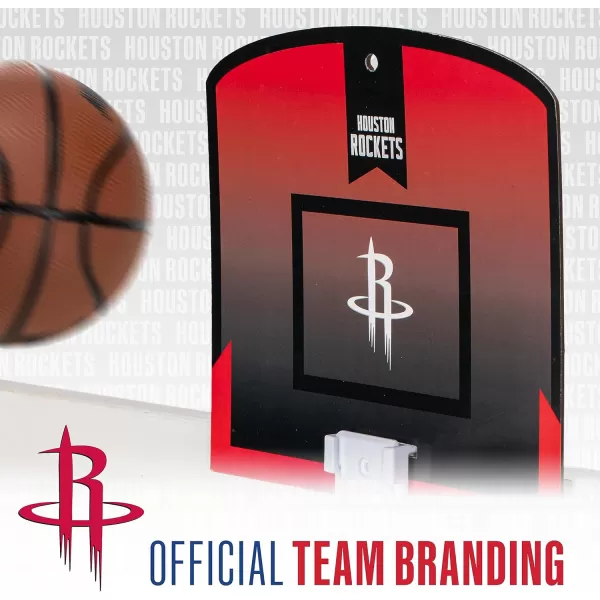 Franklin Sports NBA Mini Over the Door Basketball Hoop  Kids Indoor Mini Basketball Hoop with Basketball  NBA Fan Shop Mini Hoop for Bedroom  Office  Over the Door Mini Hoop SetHouston Rockets