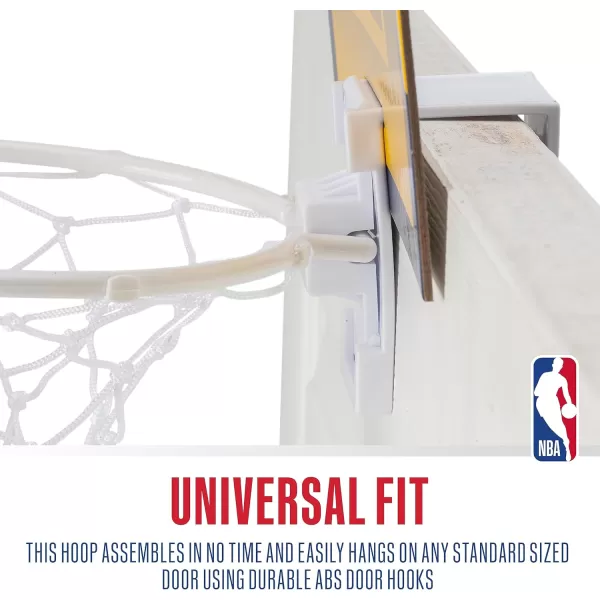 Franklin Sports NBA Mini Over the Door Basketball Hoop  Kids Indoor Mini Basketball Hoop with Basketball  NBA Fan Shop Mini Hoop for Bedroom  Office  Over the Door Mini Hoop SetIndiana Pacers