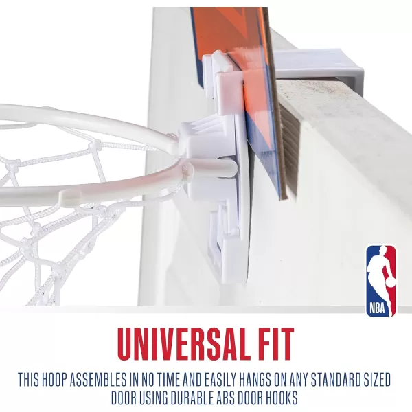 Franklin Sports NBA Mini Over the Door Basketball Hoop  Kids Indoor Mini Basketball Hoop with Basketball  NBA Fan Shop Mini Hoop for Bedroom  Office  Over the Door Mini Hoop SetNew York Knicks