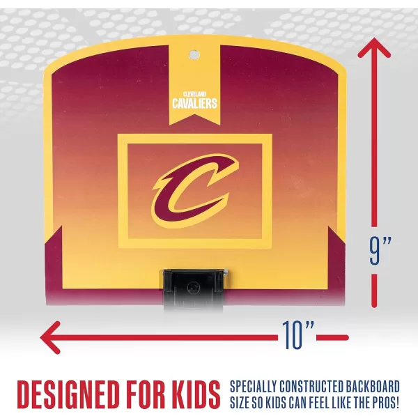 Franklin Sports NBA Mini Over the Door Basketball Hoop  Kids Indoor Mini Basketball Hoop with Basketball  NBA Fan Shop Mini Hoop for Bedroom  Office  Over the Door Mini Hoop SetCleveland Cavaliers