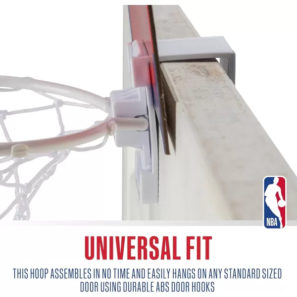 Franklin Sports NBA Mini Over the Door Basketball Hoop  Kids Indoor Mini Basketball Hoop with Basketball  NBA Fan Shop Mini Hoop for Bedroom  Office  Over the Door Mini Hoop SetDetroit Pistons