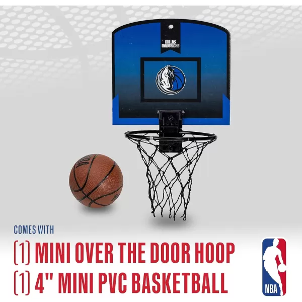 Franklin Sports NBA Mini Over the Door Basketball Hoop  Kids Indoor Mini Basketball Hoop with Basketball  NBA Fan Shop Mini Hoop for Bedroom  Office  Over the Door Mini Hoop SetDallas Mavericks
