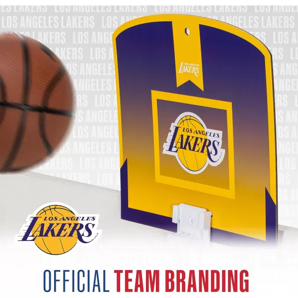 Franklin Sports NBA Mini Over the Door Basketball Hoop  Kids Indoor Mini Basketball Hoop with Basketball  NBA Fan Shop Mini Hoop for Bedroom  Office  Over the Door Mini Hoop SetLos Angeles Lakers