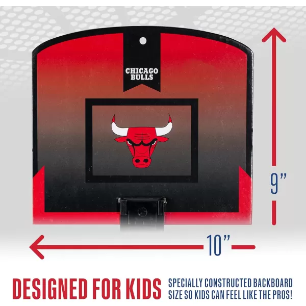 Franklin Sports NBA Mini Over the Door Basketball Hoop  Kids Indoor Mini Basketball Hoop with Basketball  NBA Fan Shop Mini Hoop for Bedroom  Office  Over the Door Mini Hoop SetChicago Bulls