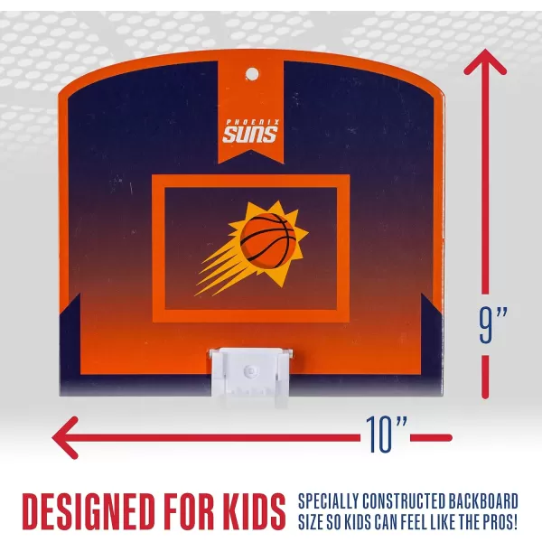 Franklin Sports NBA Mini Over the Door Basketball Hoop  Kids Indoor Mini Basketball Hoop with Basketball  NBA Fan Shop Mini Hoop for Bedroom  Office  Over the Door Mini Hoop SetPhoenix Suns