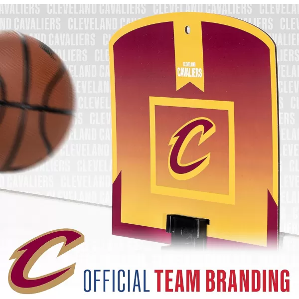 Franklin Sports NBA Mini Over the Door Basketball Hoop  Kids Indoor Mini Basketball Hoop with Basketball  NBA Fan Shop Mini Hoop for Bedroom  Office  Over the Door Mini Hoop SetCleveland Cavaliers