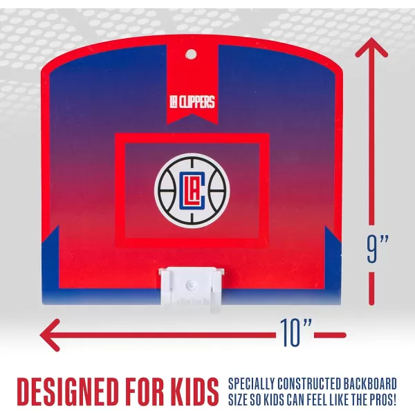 Franklin Sports NBA Mini Over the Door Basketball Hoop  Kids Indoor Mini Basketball Hoop with Basketball  NBA Fan Shop Mini Hoop for Bedroom  Office  Over the Door Mini Hoop SetLos Angeles Clippers