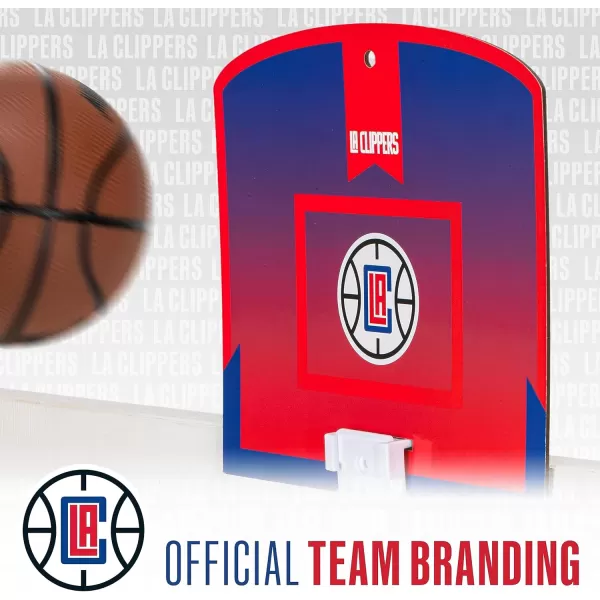 Franklin Sports NBA Mini Over the Door Basketball Hoop  Kids Indoor Mini Basketball Hoop with Basketball  NBA Fan Shop Mini Hoop for Bedroom  Office  Over the Door Mini Hoop SetLos Angeles Clippers