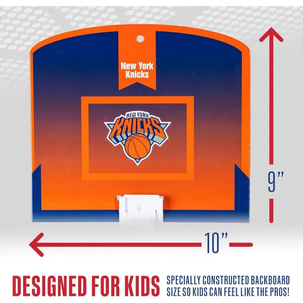 Franklin Sports NBA Mini Over the Door Basketball Hoop  Kids Indoor Mini Basketball Hoop with Basketball  NBA Fan Shop Mini Hoop for Bedroom  Office  Over the Door Mini Hoop SetNew York Knicks