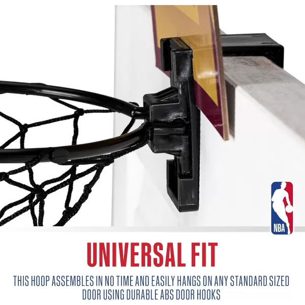 Franklin Sports NBA Mini Over the Door Basketball Hoop  Kids Indoor Mini Basketball Hoop with Basketball  NBA Fan Shop Mini Hoop for Bedroom  Office  Over the Door Mini Hoop SetCleveland Cavaliers