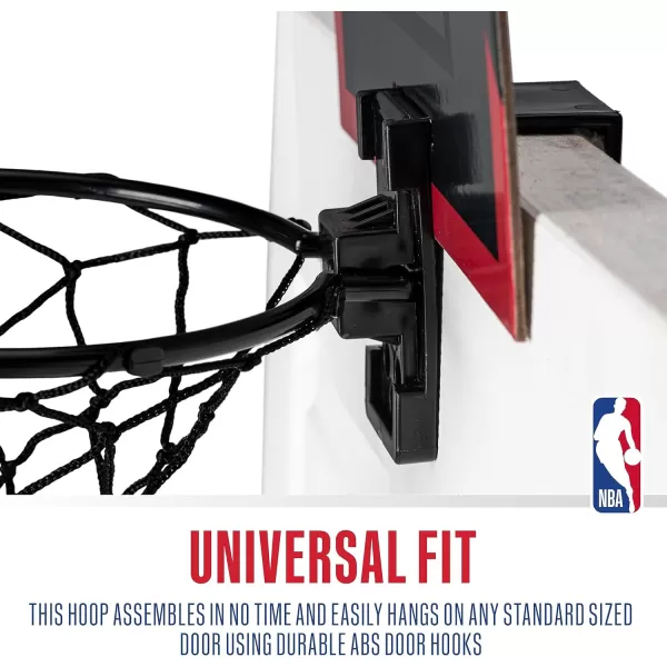 Franklin Sports NBA Mini Over the Door Basketball Hoop  Kids Indoor Mini Basketball Hoop with Basketball  NBA Fan Shop Mini Hoop for Bedroom  Office  Over the Door Mini Hoop SetMiami Heat