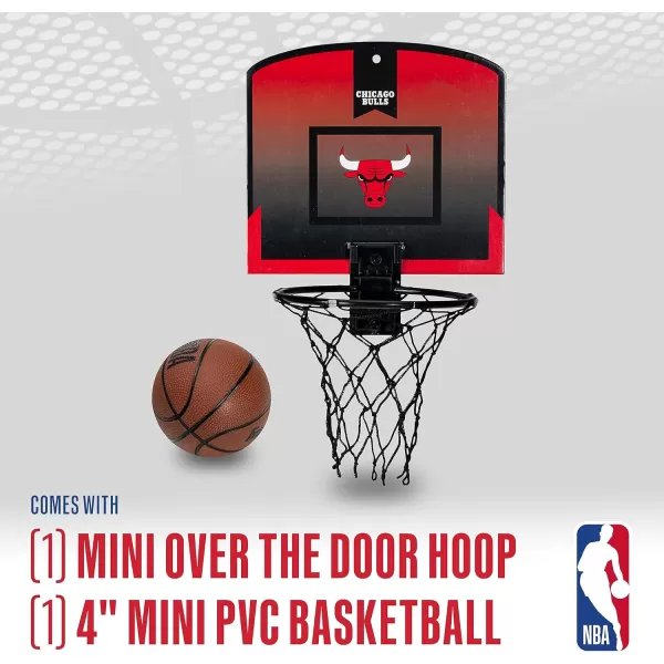 Franklin Sports NBA Mini Over the Door Basketball Hoop  Kids Indoor Mini Basketball Hoop with Basketball  NBA Fan Shop Mini Hoop for Bedroom  Office  Over the Door Mini Hoop SetChicago Bulls