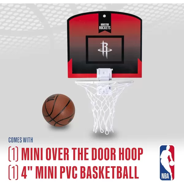Franklin Sports NBA Mini Over the Door Basketball Hoop  Kids Indoor Mini Basketball Hoop with Basketball  NBA Fan Shop Mini Hoop for Bedroom  Office  Over the Door Mini Hoop SetHouston Rockets