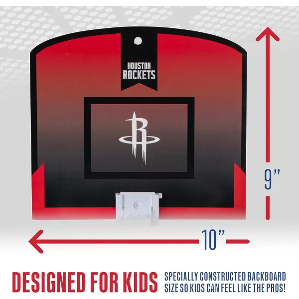 Franklin Sports NBA Mini Over the Door Basketball Hoop  Kids Indoor Mini Basketball Hoop with Basketball  NBA Fan Shop Mini Hoop for Bedroom  Office  Over the Door Mini Hoop SetHouston Rockets