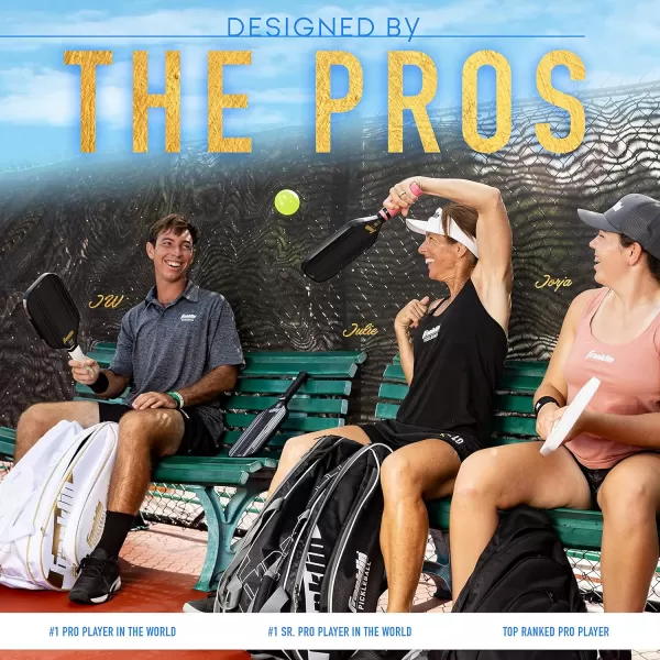 Franklin Sports Pickleball Paddle Bag  Pro Series Pickleball Bags for Paddles Pickleballs Gear  Equipment  Pickleball Paddle Bags for Men  Women  Perfect for Gear  AccessoriesWhiteGold
