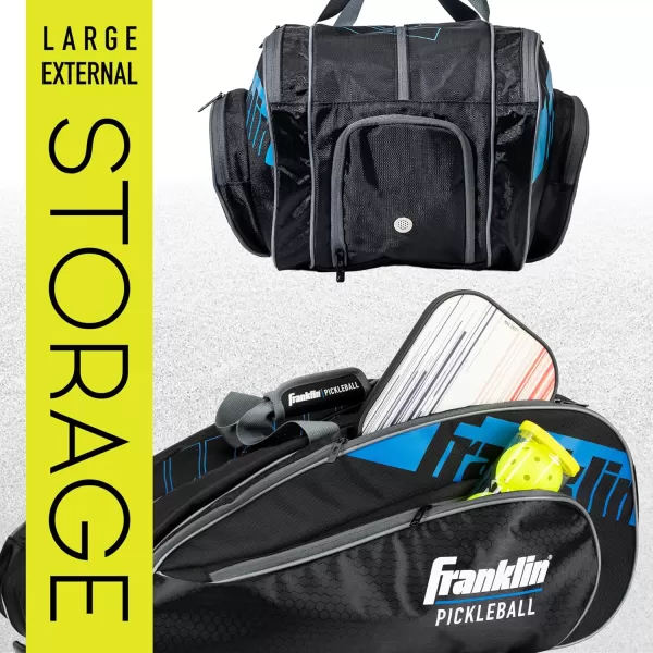 Franklin Sports Pickleball Paddle Bag  Pro Series Pickleball Bags for Paddles Pickleballs Gear  Equipment  Pickleball Paddle Bags for Men  Women  Perfect for Gear  AccessoriesBlackBlue