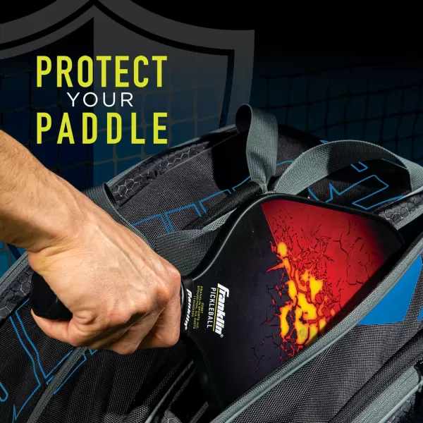Franklin Sports Pickleball Paddle Bag  Pro Series Pickleball Bags for Paddles Pickleballs Gear  Equipment  Pickleball Paddle Bags for Men  Women  Perfect for Gear  AccessoriesBlackBlue