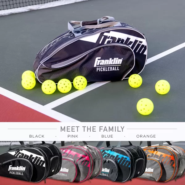 Franklin Sports Pickleball Paddle Bag  Pro Series Pickleball Bags for Paddles Pickleballs Gear  Equipment  Pickleball Paddle Bags for Men  Women  Perfect for Gear  AccessoriesBlack