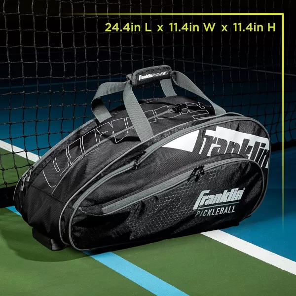 Franklin Sports Pickleball Paddle Bag  Pro Series Pickleball Bags for Paddles Pickleballs Gear  Equipment  Pickleball Paddle Bags for Men  Women  Perfect for Gear  AccessoriesBlack
