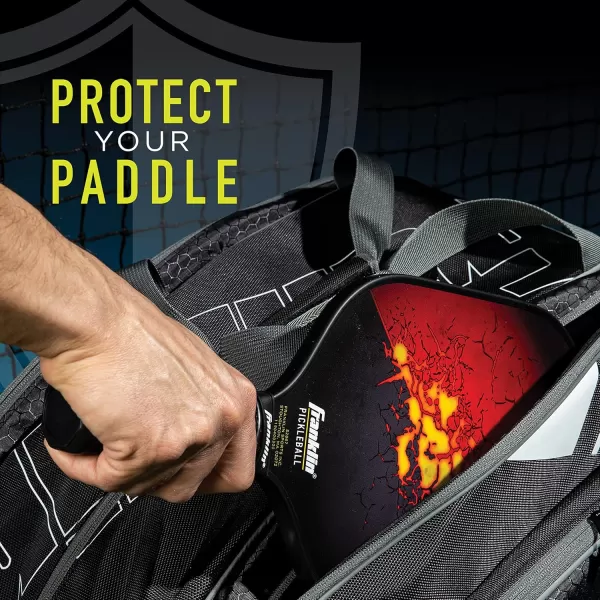 Franklin Sports Pickleball Paddle Bag  Pro Series Pickleball Bags for Paddles Pickleballs Gear  Equipment  Pickleball Paddle Bags for Men  Women  Perfect for Gear  AccessoriesBlack