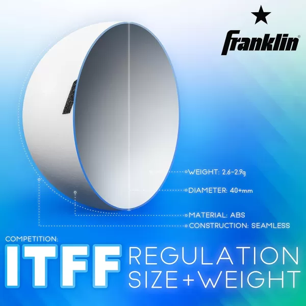 Franklin Sports Ping Pong Balls  Official Size  Weight White 40mm Table Tennis One Star Professional Durable High Performance 12 Count Pack of 1 Packaging may vary WhitePack of 36