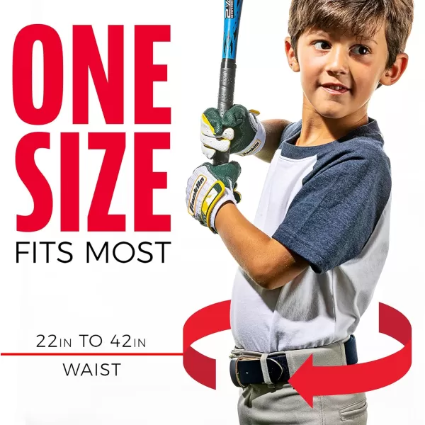 Franklin Sports Youth Boys  Girls Adjustable Belts for Baseball  Softball Pants22 to 48quot WaistNavy