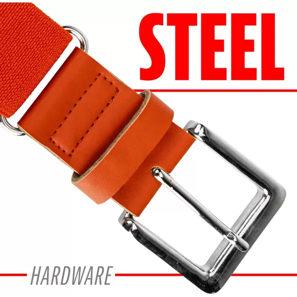 Franklin Sports Youth Boys  Girls Adjustable Belts for Baseball  Softball Pants22 to 48quot WaistOrange