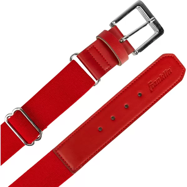 Franklin Sports Youth Boys  Girls Adjustable Belts for Baseball  Softball Pants22 to 48quot WaistRed