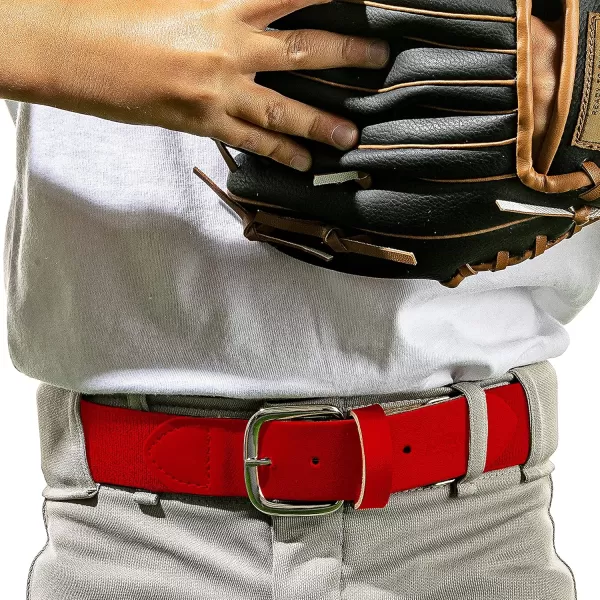 Franklin Sports Youth Boys  Girls Adjustable Belts for Baseball  Softball Pants22 to 48quot WaistRed