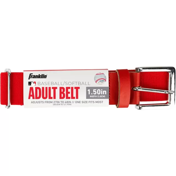 Franklin Sports Youth Boys  Girls Adjustable Belts for Baseball  Softball Pants22 to 48quot WaistRed